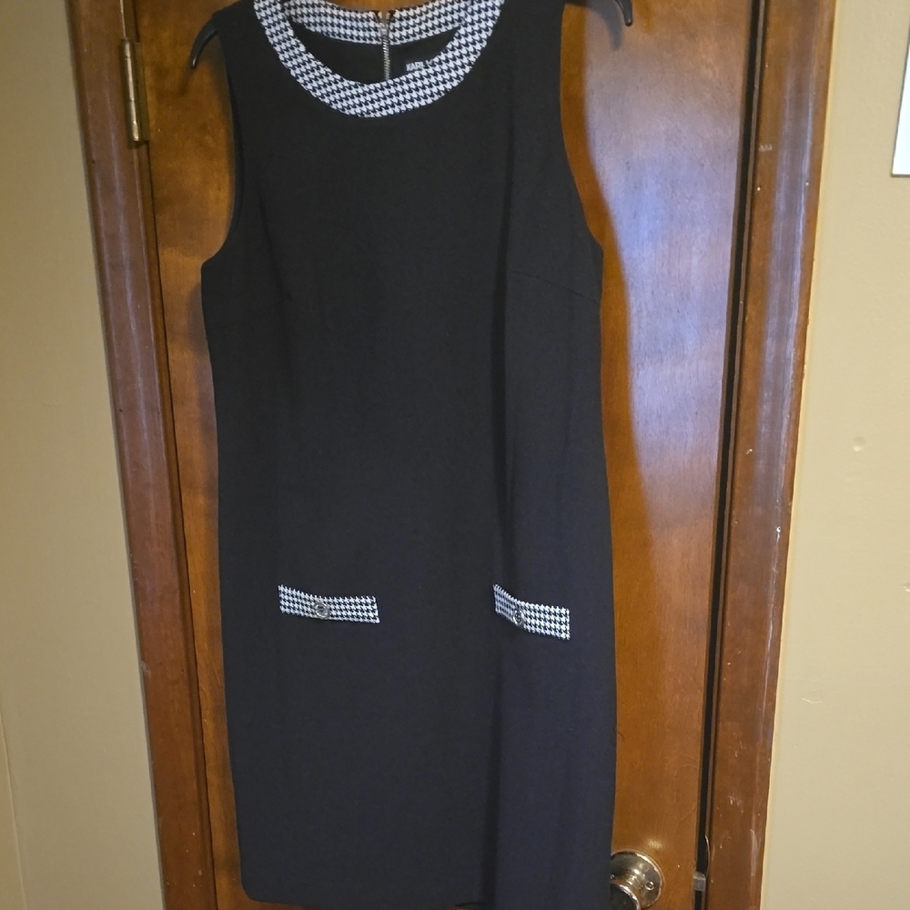 Karl Lagerfeld Blue Sheath Mini Dress Sleeveless Crew Neck